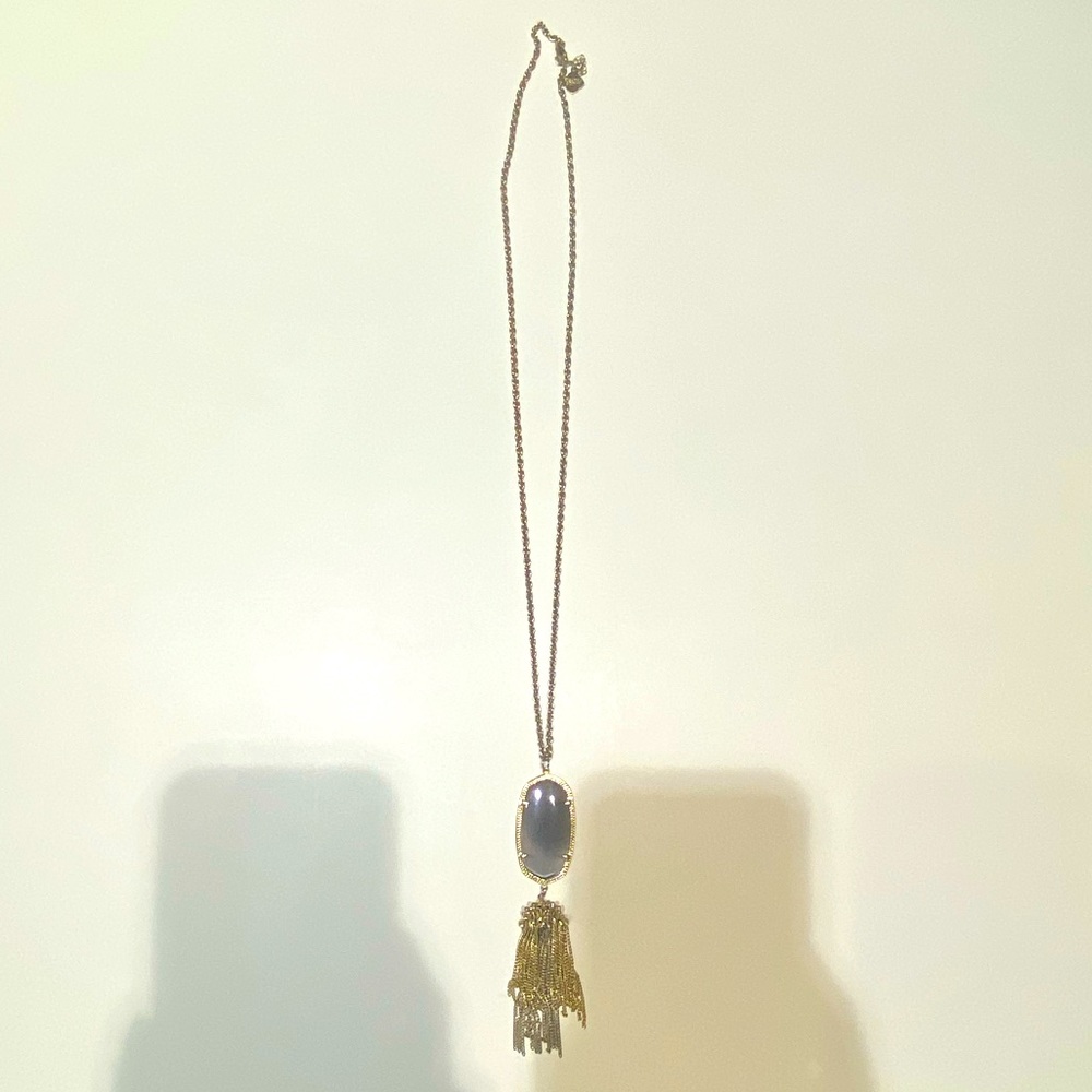 Kendra Scott Rayne Necklace with grey stone